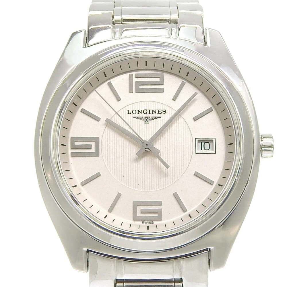 Longines Conquest watch L3.632.4, stainless steel, silver, quartz, analog, wh...